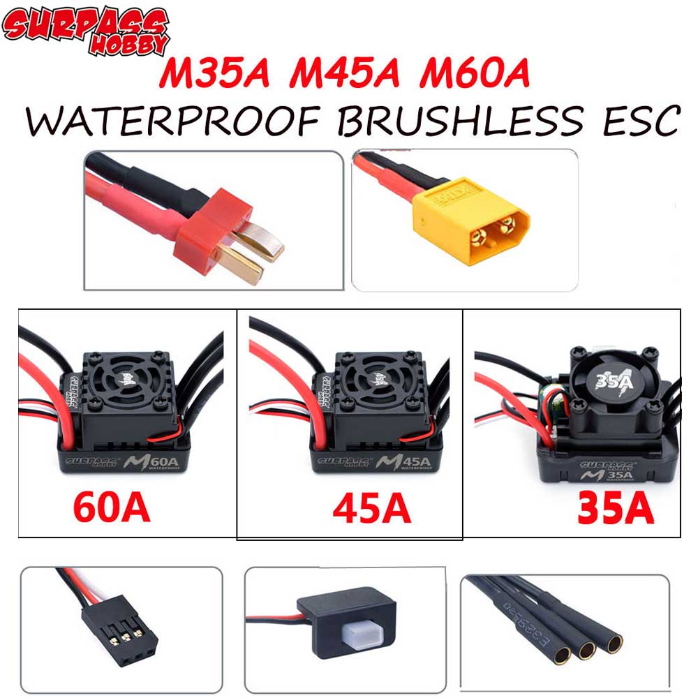 Brushless Motor 3650 - ESC Brushless à Prova d'Água Surpass