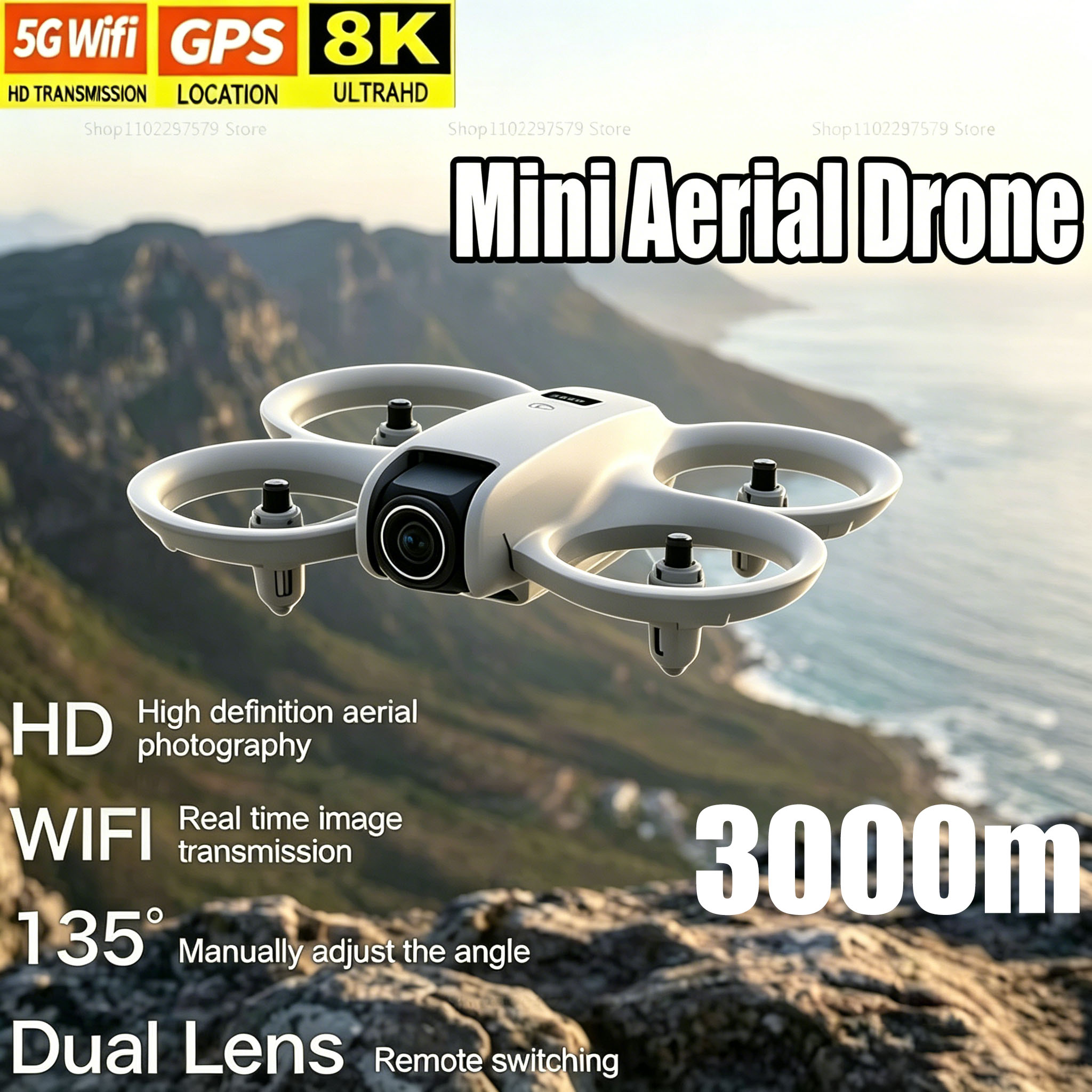 Top Rc Hobby Mini Xcub - Mini Drone com Câmera HD 8K