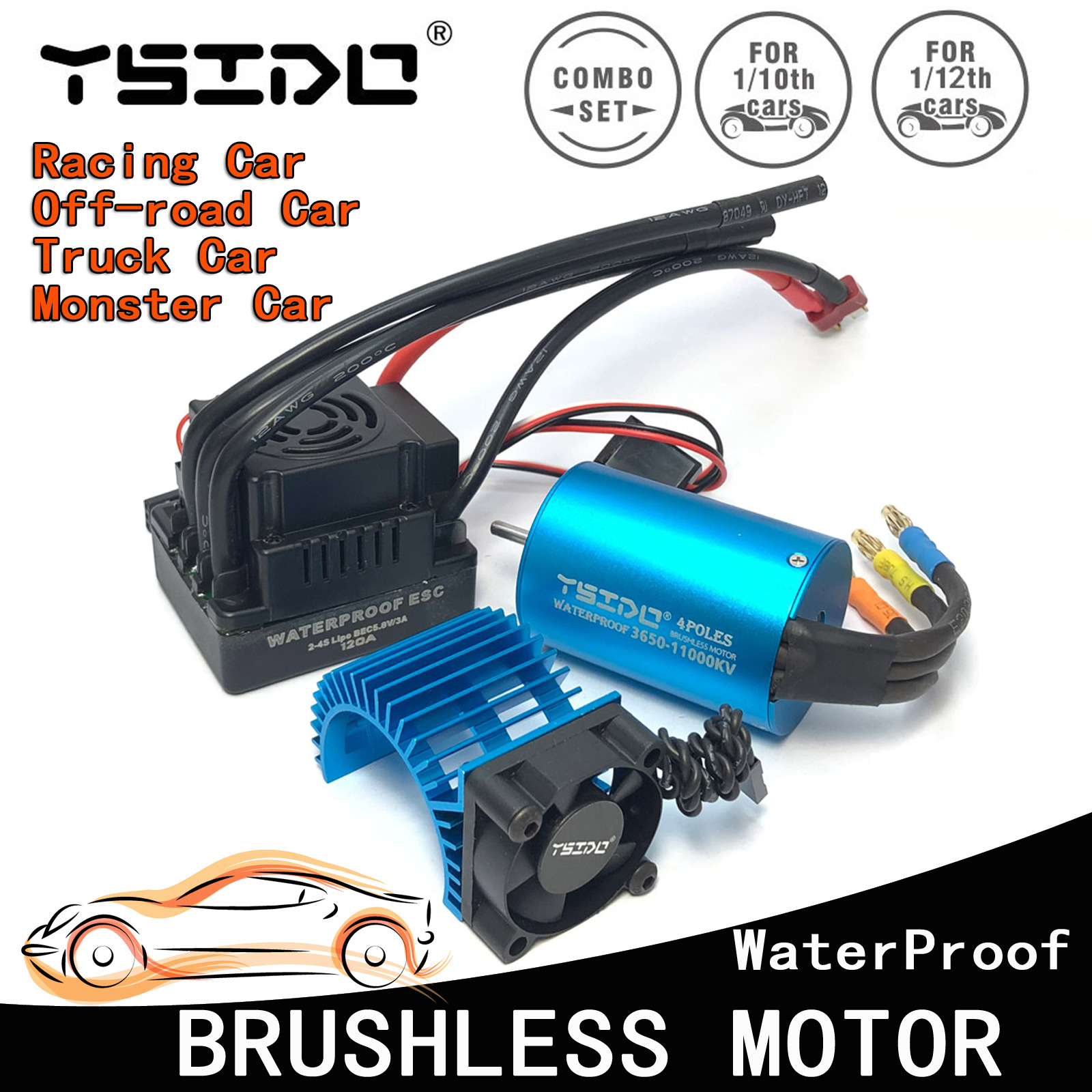 YSIDO 3650 3600KV 5400KV 9500K - Brushless Motor 3650 avaliação e preço