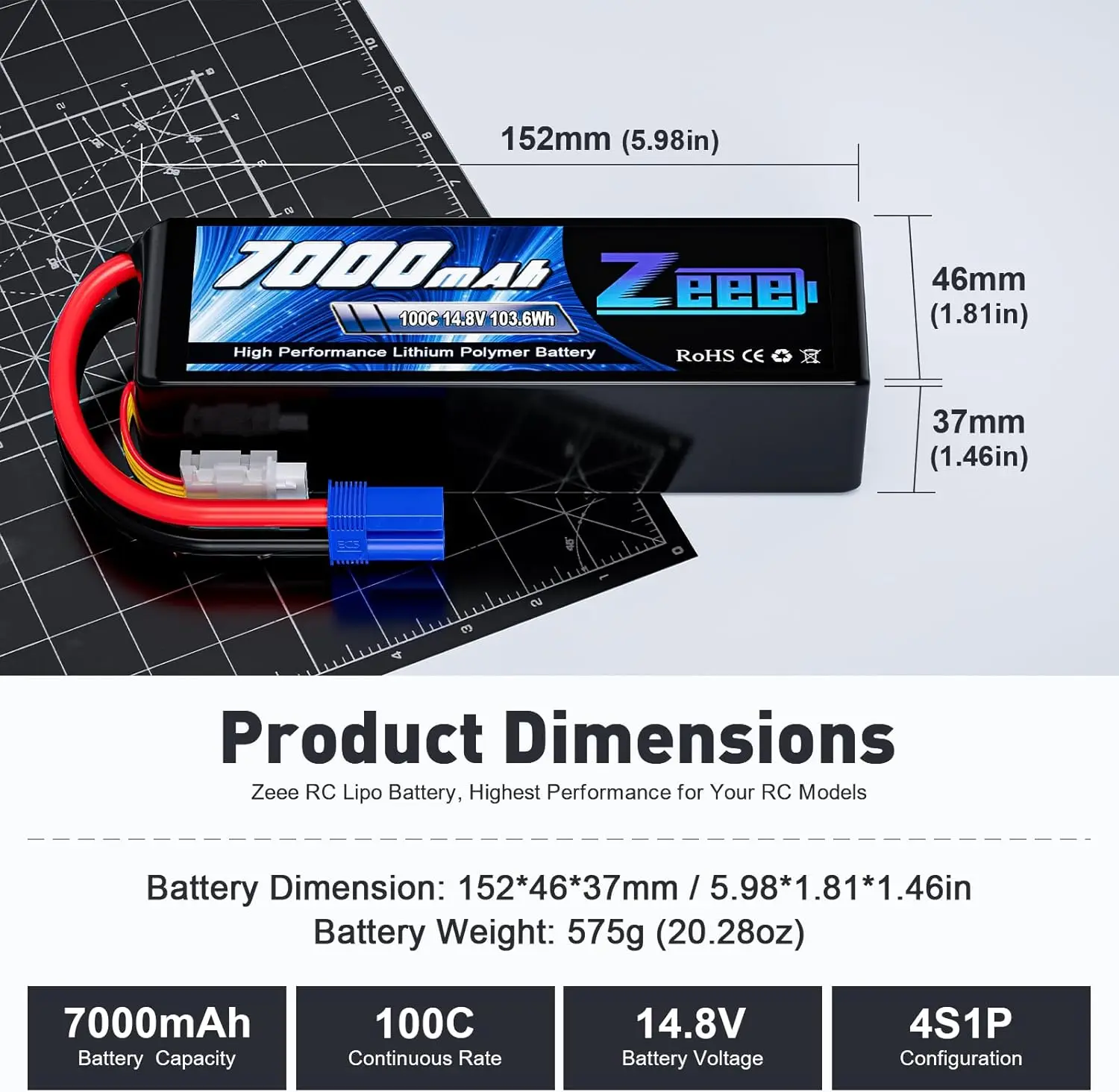 Zeee 4S 7000mAh FPV Drone Lipo - Rc Hobby Land avaliação e preço