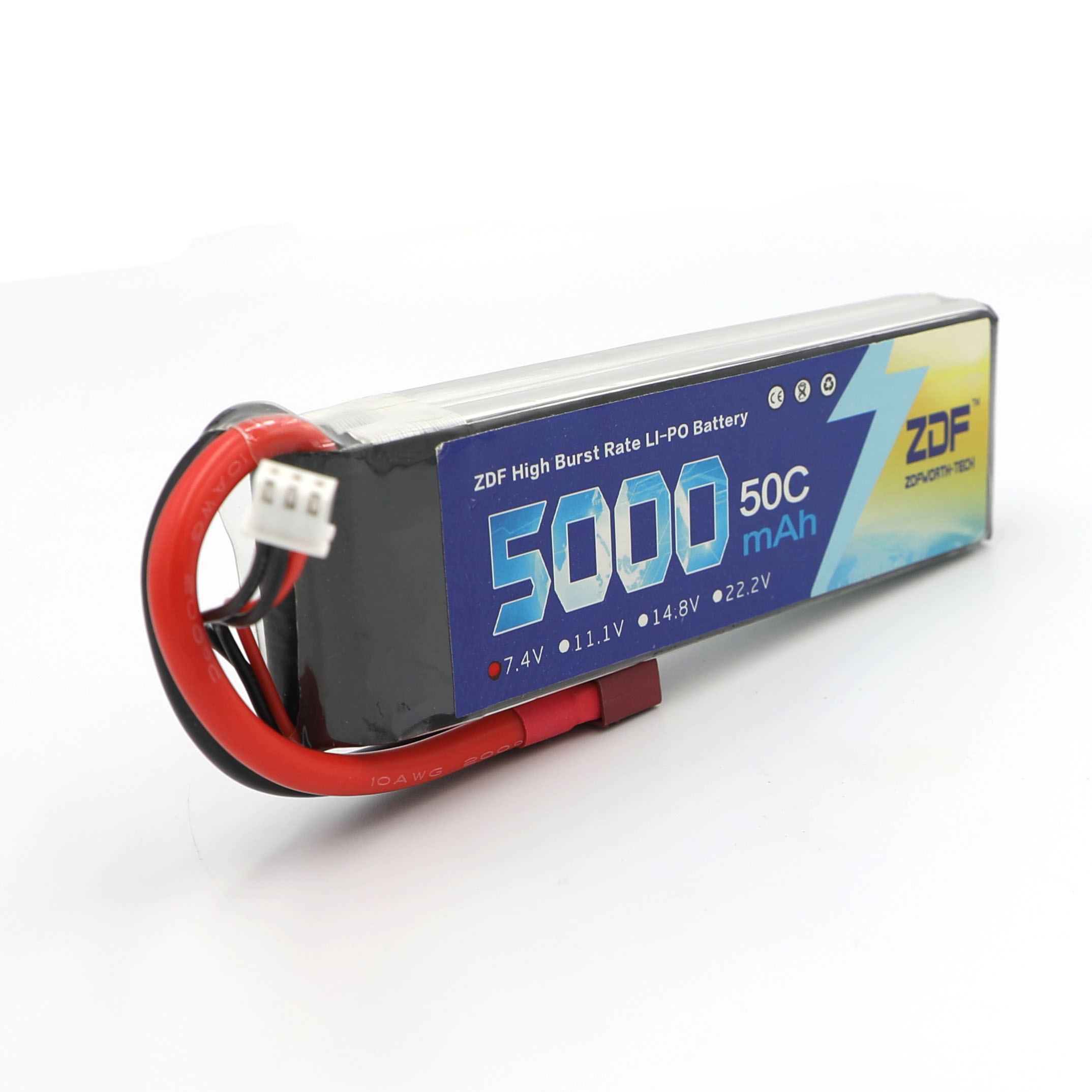Zdf rc lipo bateria 7.4v 5000m - Rc Hobby Jet avaliação e preço
