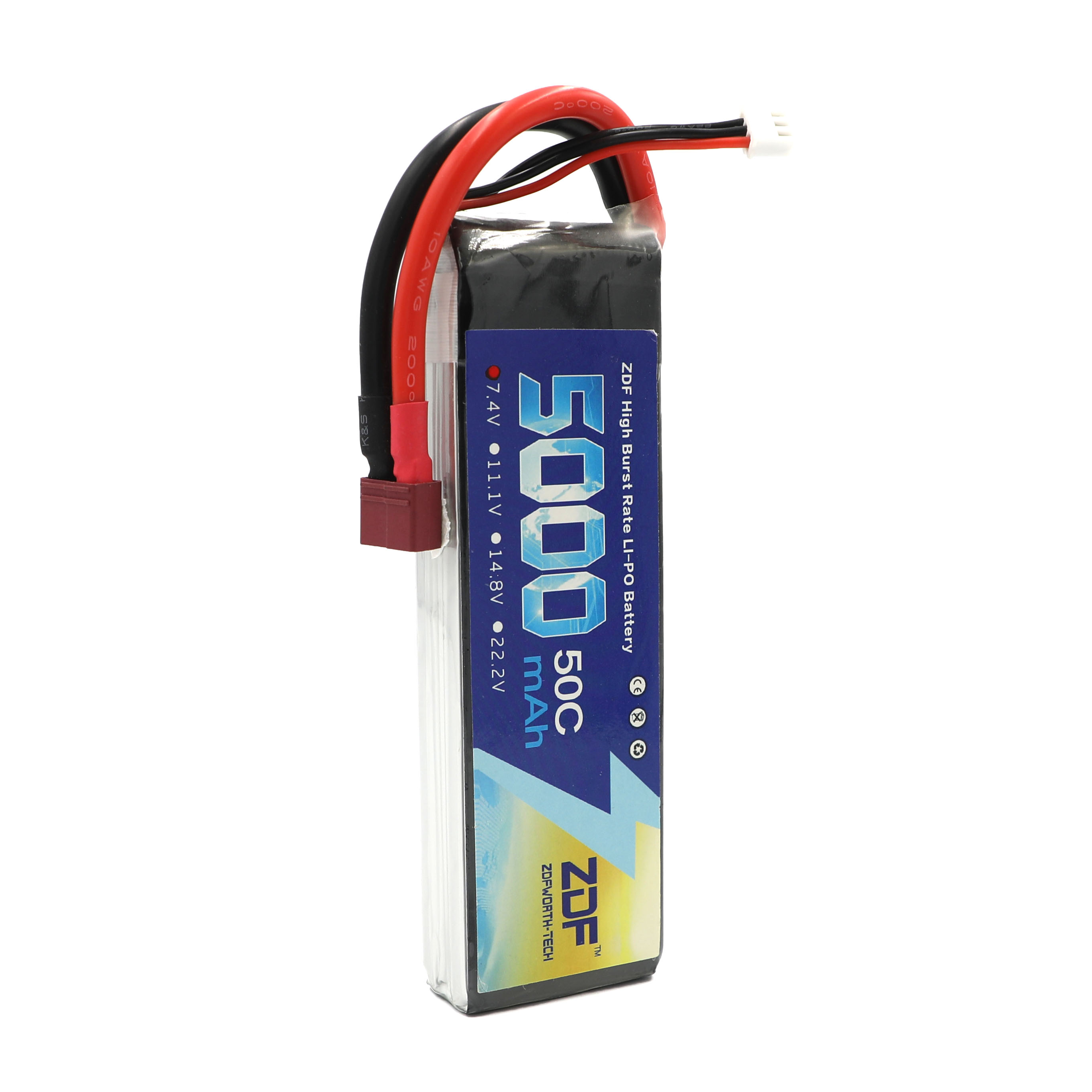 Zdf rc lipo bateria 7.4v 5000m - Rc Hobby Jet avaliação e preço